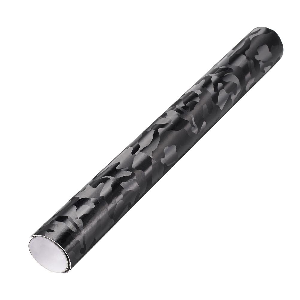 3D Ghost Black Camouflage Vinyl Wrap Sheets для мотоцикла, автомобиля, салона, наклейки, самоклеящиеся наклейки, ПВХ-наклейки