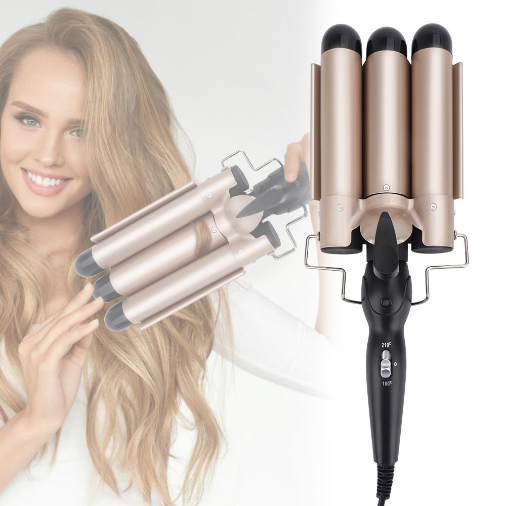 3 Tubes Hair Curling Iron 25 32mm Electric Hair Curlers Wave Hair Style Triple Barrel Egg Roll Hair Styling Beauty Hair Device
