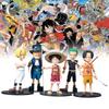 5pcs One Piece Role Pvc Toy Model Desktop Decoration Children Gift Christmas