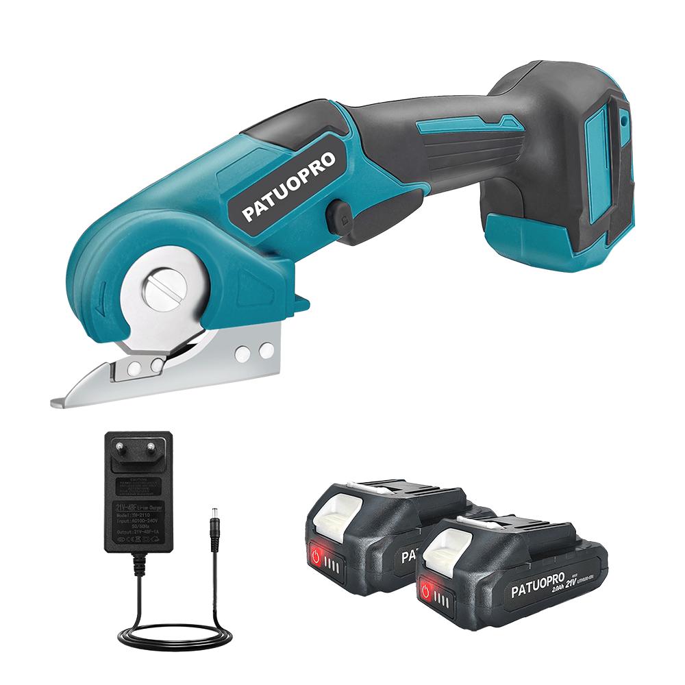 PATUOPRO 6мм Аккумуляторные электрические ножницы Дисковый нож Секатор Ковер Ткань Пластик Кожа Резка Электроинструмент Для аккумулятора Makita 18В