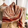 Women's 110cm Large Square Scarf: Versatile Print Shawl & Sunscreen
