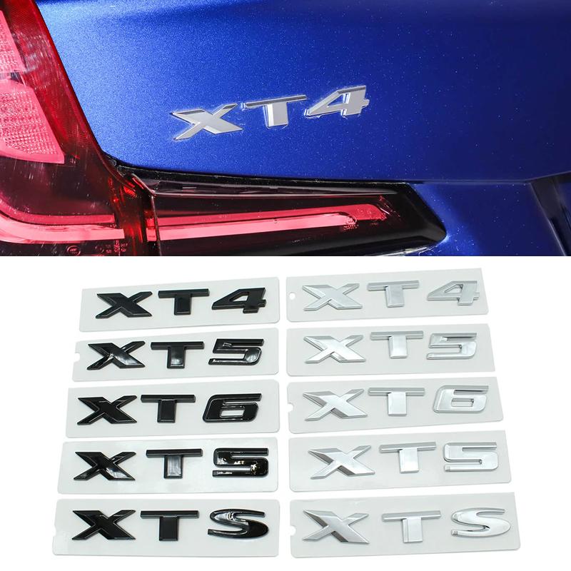 AABHT1 For Cadillac XT4 XT5 XT6 XTS CT4 CT5 CT6 AWD ATS-L 3D Car Rear Trunk Sticker Logo Letters Decals Badge Auto Exterior Accessories