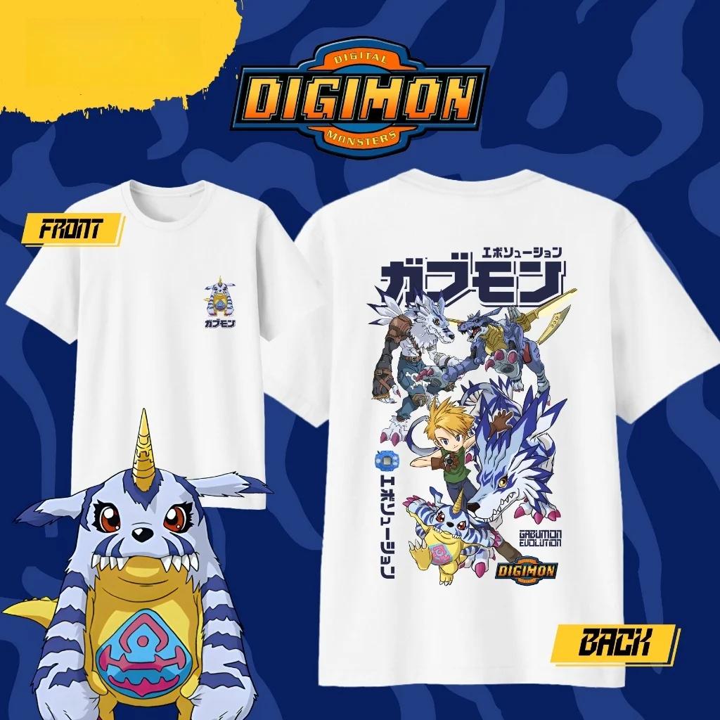 2026 Новая футболка с принтом Габумона из Digimon для родителей и детей, модная повседневная футболка с коротким рукавом для мужчин и женщин, уличная одежда...