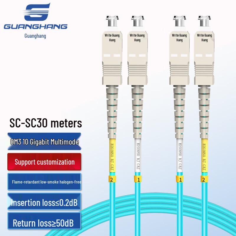 Оптический патч-корд Guanghang OM3/OM4 10 Gigabit Multimode Duplex LSZH