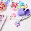 Five-Petal Flower Candy Color Keychain Pendant - DIY Handmade Jewelry Gift for Girlfriends