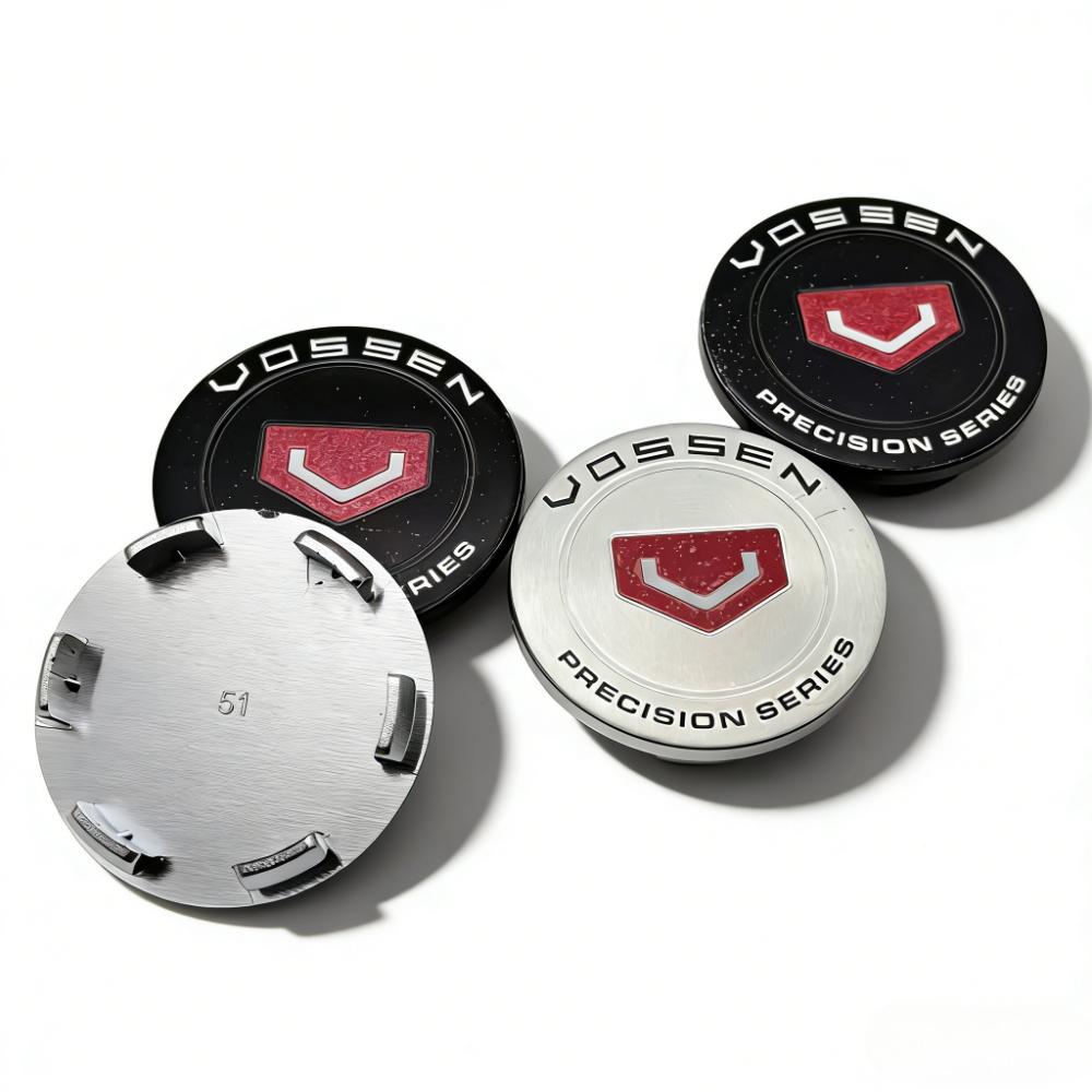 4pcs VOSSEN Logo Emblem Car Wheel Center Caps O.D 51MM Clips 46MM Wheels Hub Cap Rim Hubcaps Dust Cover Replace Car Accessories