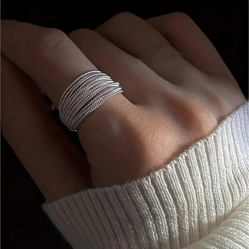 1 шт. Модное многослойное кольцо Niche, супер многослойное проволочное кольцо, многослойное преувеличенное кольцо, ювелирные изделия ARI