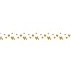 Washi Tape Gold Hearts On White Background - 15 M X 1 Cm