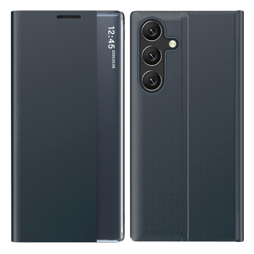 Чехол-книжка для Samsung Galaxy S26 с окошком, устойчивый к царапинам, из ПУ-кожи, с подставкой