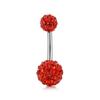 1Pcs Crystal Ball Belly Button Rings Stainless Steel Zircon Navel Piercing Belly