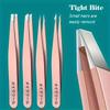 Набор из 4 шт. Профессиональный набор пинцетов для удаления волосков бровей и заноз. Идеально подходит для очень легкого и расслабленного удаления.