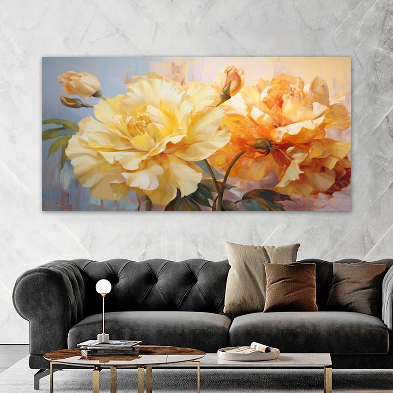 Цельный абстрактный цветочный плакат, современное украшение для дома, печать на холсте, настенная живопись, картина для гостиной, без рамки