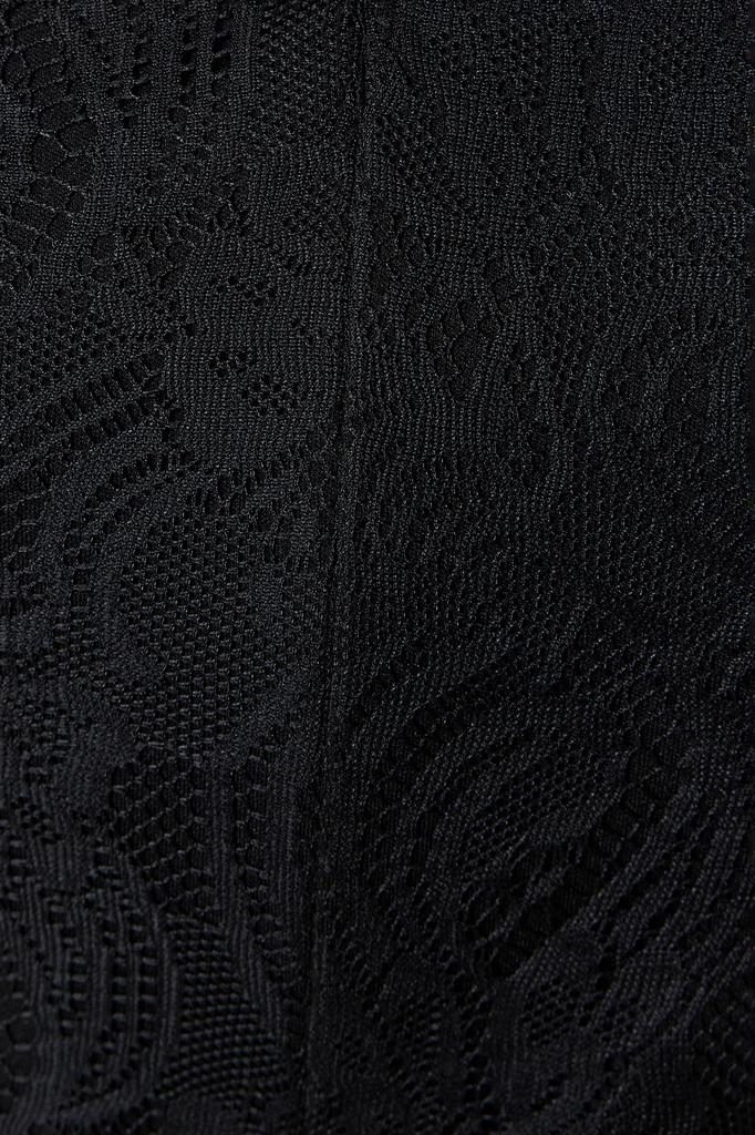 Women's Fashion New Bustier Ecru Crop Lined Bias Lace Bustier