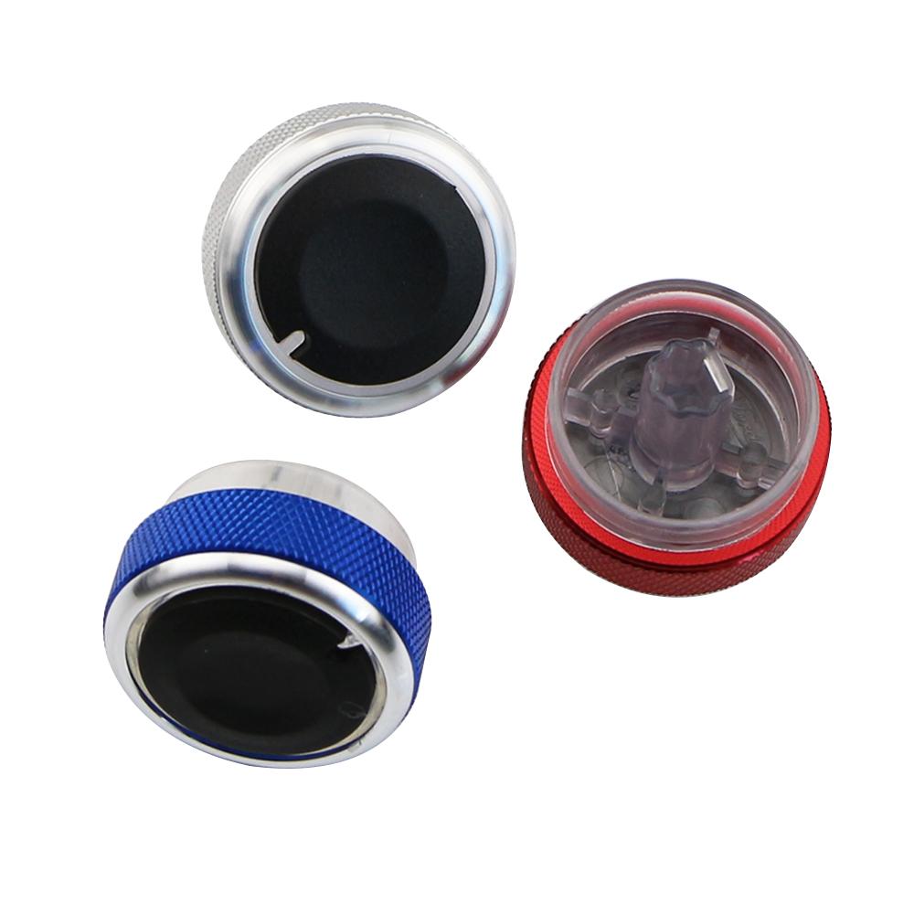 3pcs Per Set Aluminum Alloy Car Styling Air Conditioning Knob AC Knob Heat Control Switch Button Knob For Ford Focus MK2 MK3