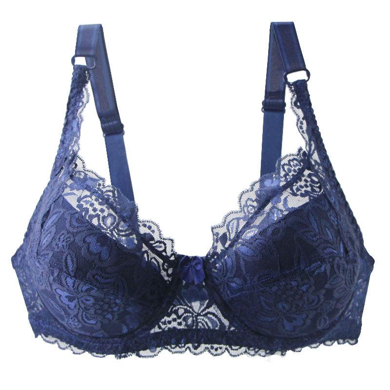 Exclusive for Hot-selling Sexy Gathering Bras, Lace D Cup Bras, Large Size Adjustment Underwear