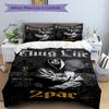 Thug Life 2Pac Legacy Print 3Pcs Bedding Setduvet Cover With 2 Bedropillowcase Home Birthday Gift