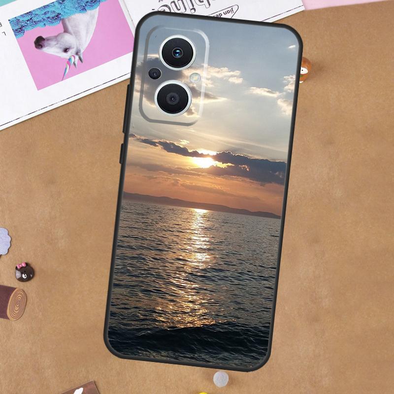 Summer Beach Sunset On Sea Case For OPPO Reno 14 13 12 11 10 Pro 14F 13F 12F 11F 8T 8 Lite OPPO Find X8 X6 X5 Pro Cover