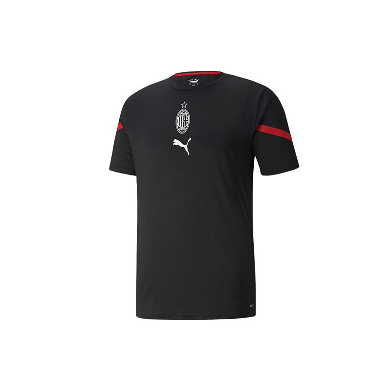 Puma AC Milan Pre-Match Training Football Short Sleeve T-Shirt Unisex Tops Black 764442-05