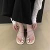 High-heeled Sandals Women's 2025 New Summer Wear with Skirt Roman Beach Women's French Cool Slippers