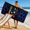 Pac-Man Print Beach Towel, Large Soft Quick Dry Towel for Beach Camping Swimming