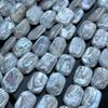 1 нить натуральных барочных пресноводных прямоугольных жемчужных бусин 14-15x19-20 мм Белый неправильной формы жемчуг 36 см Для DIY изготовления ожерелий и украшений