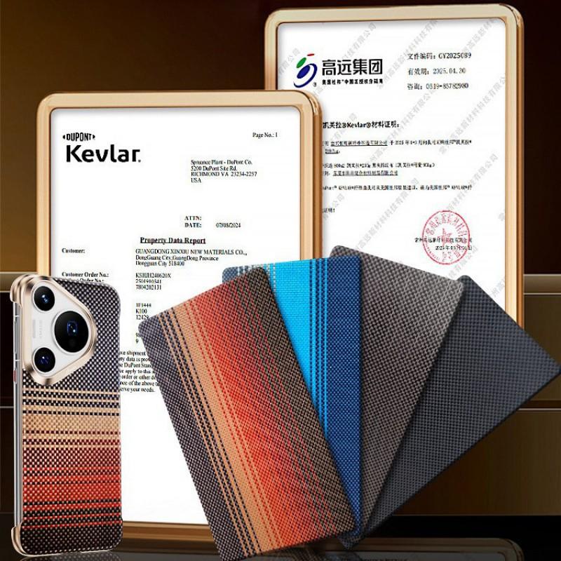 Ultra-thin Frameless Kevlar Carbon Fiber Magnetic Phone Case P80 Ultra P70 Pro