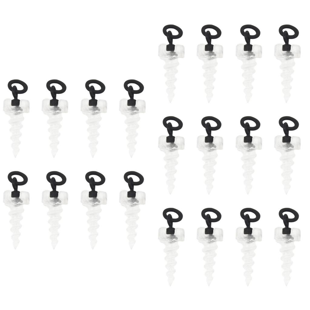 20Pcs Floating Bait Boilie Screws With Ring Swivel Hair Rig Hook Link Stop Beads Baits Screw Carp Fishing Accessories