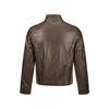 Unisex Retro Streetwear PU Leather Jacket Stand Collar Zipper Oversized Fit Casual Outerwear