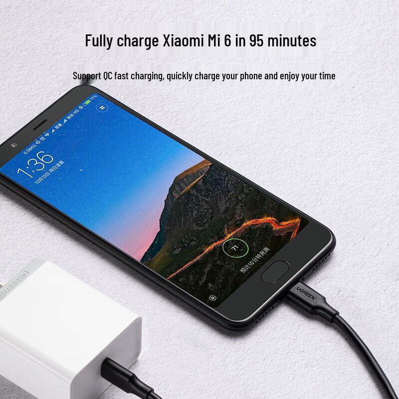 Ugreen Кабель USB-C — USB-C с быстрой зарядкой PD