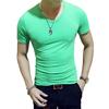 Slim Fit T-Shirt for Men Short Sleeve V Neck T-Shirt Casual Summer Classic Basic Tee Top