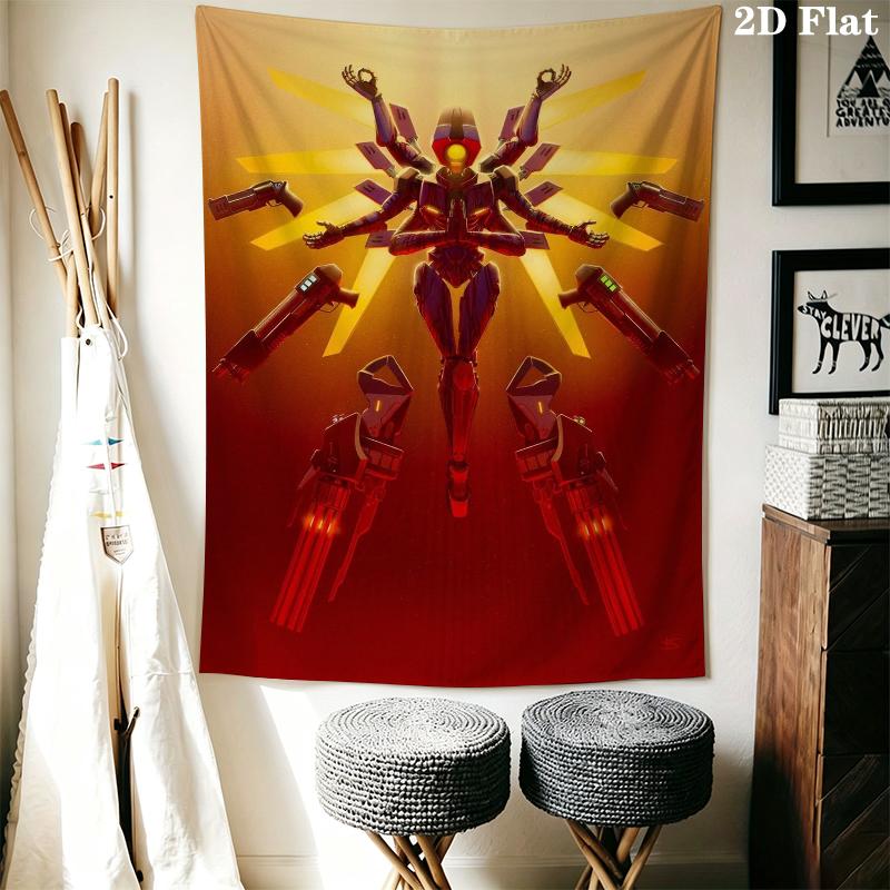 ULTRAKILL Wall Tapestry Aesthetic Wall Hanging Printed Fabric Blanket Decorative Tapestries for Bedroom Living Room Home Decor