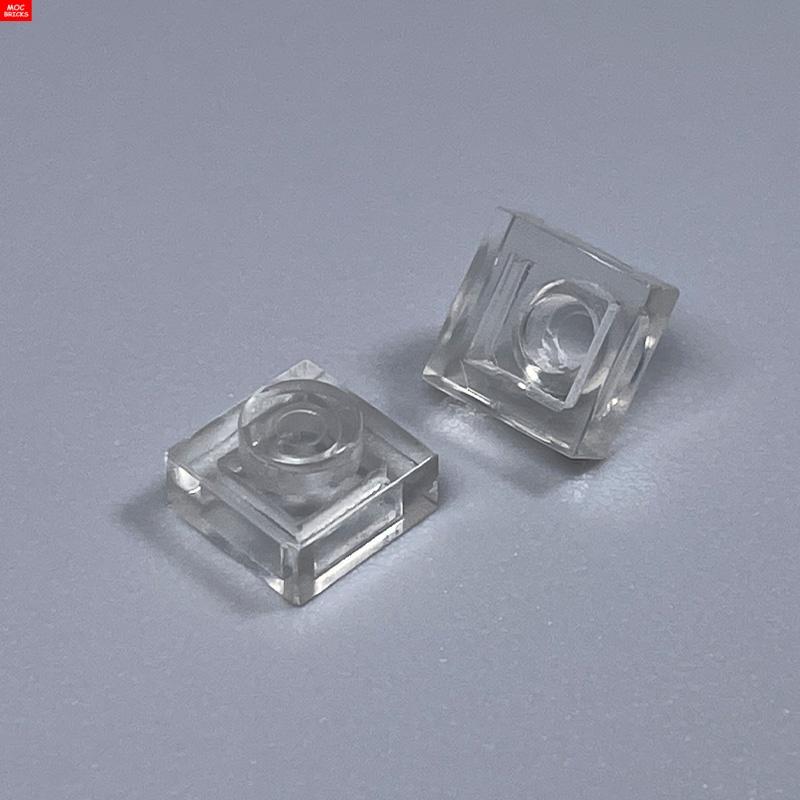 Нетоксичные 50 шт. Moc Кирпичики 3024 Прозрачный Белый Синий Пластина 1X1 DIY Аксессуары Образовательные Строительные Блоки Фигурка Подарок для Детей
