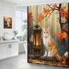 Забавная шторка для душа с собакой, милый корги, домашнее животное, акварельное искусство, современный домашний декор для ванной комнаты, шторки для ванны с крючками
