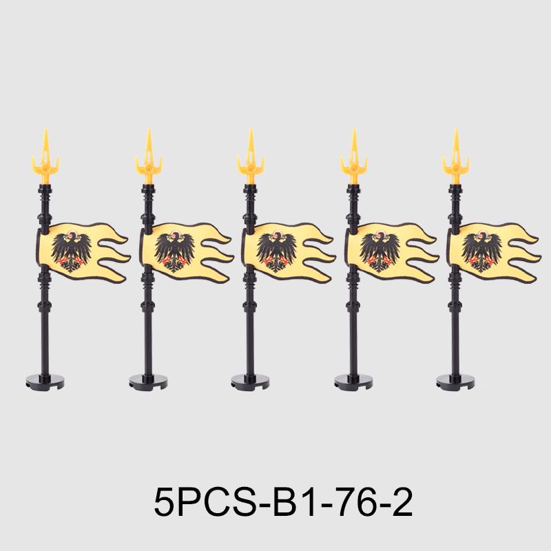 Средневековые военные флаги, серия «Военный замок», рыцарь, солдат, воин, аксессуары, строительные блоки, Древний Священный Рим, кирпичики, игрушки, подарки.