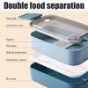 Portable Lunch Box Microwavable 2 Layer Stackable Japanese Bento Box with Utensils for Adults Kids