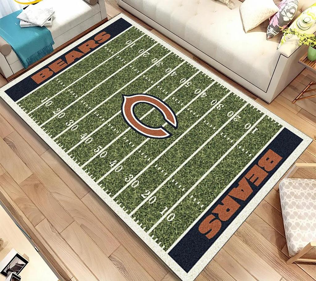 American Football Field Carpet Non-slip Resistant Rug Machine Washable Waterproof Mat Living Room Outdoor Garden Yard Decor Rugs