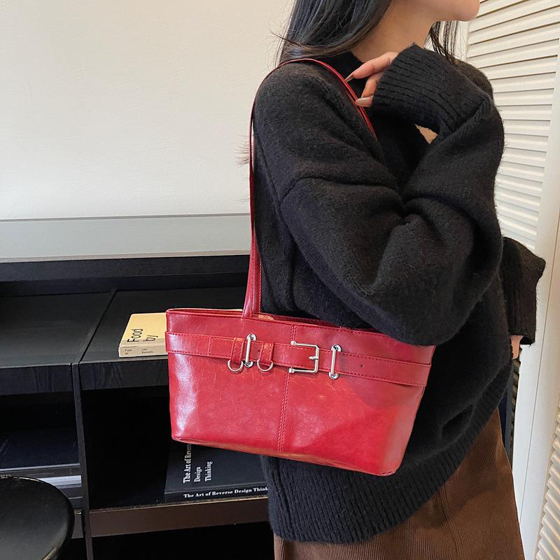 Женская ретро-сумка-тоут большой вместимости - Осень/Зима 2025 Универсальная сумка на плечо и подмышку для моды и поездок на работу