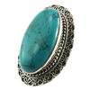 Silver 'Heaven' Silver Turquoise Ring - 40x27 Mm