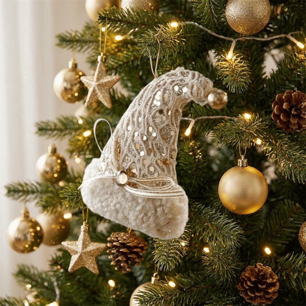 Glitter Christmas Hanging Decoration Vintage Christmas Tree Hanging Pendants Christmas Party