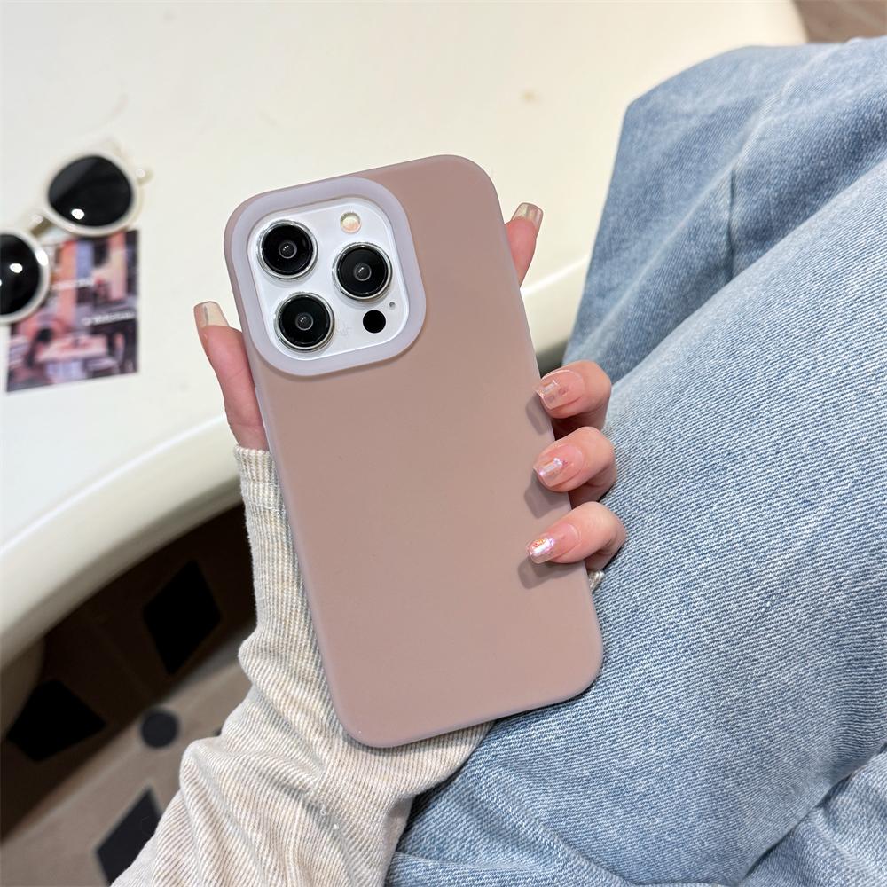 Роскошный Чехол из Жидкого Силикона Конфетного Цвета для iPhone 16 15 14 13 12 Pro Max Puls 11 Мягкий Ударопрочный Бампер Матовое Покрытие