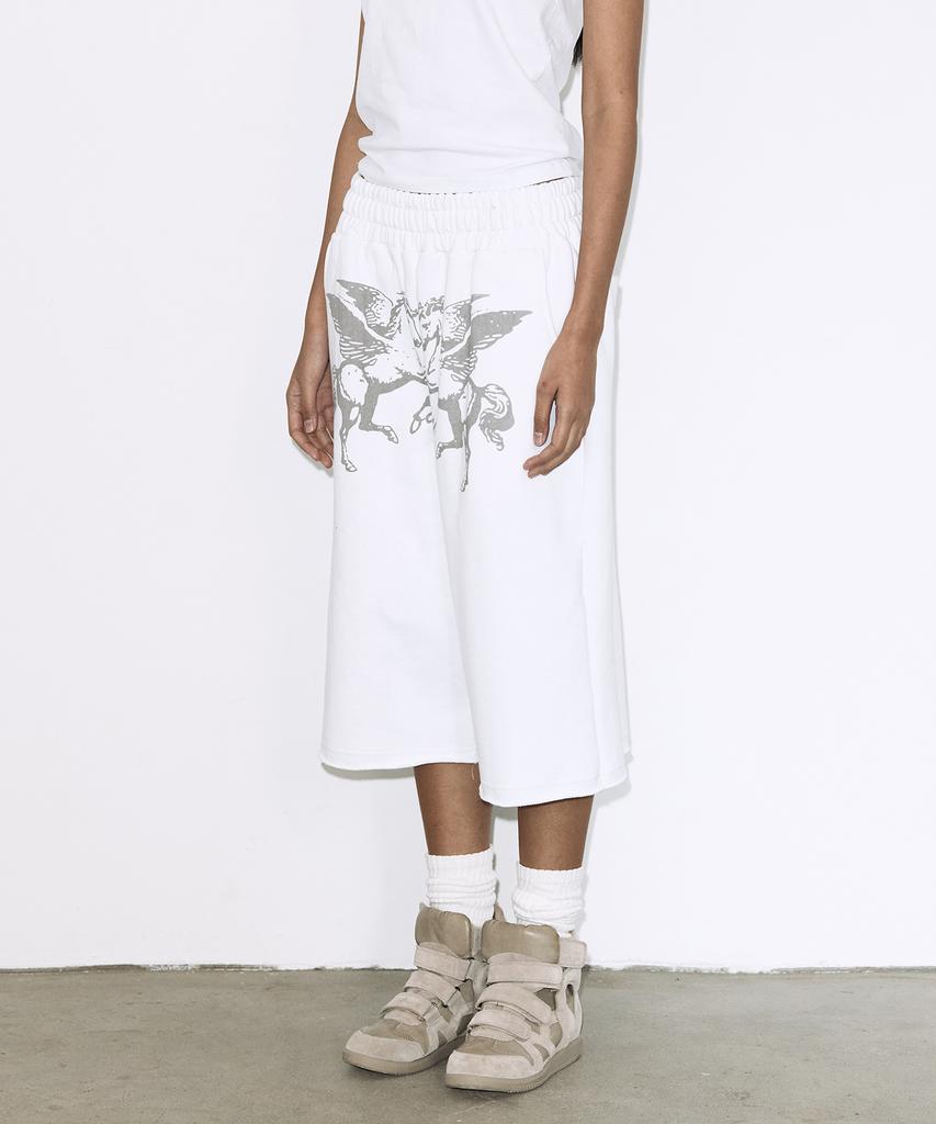 FANCY CLUB Pegasus Bermuda Shorts (White) F26Qd144