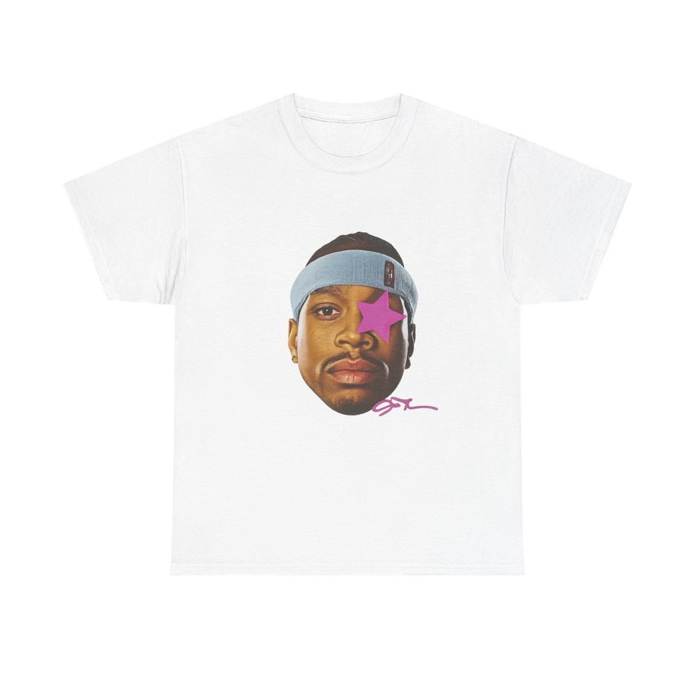 Allen Iverson AI Pink Star Tee Y2K Streetwear Graphic Shirt Basketball Fashion Unisex T-Shirt