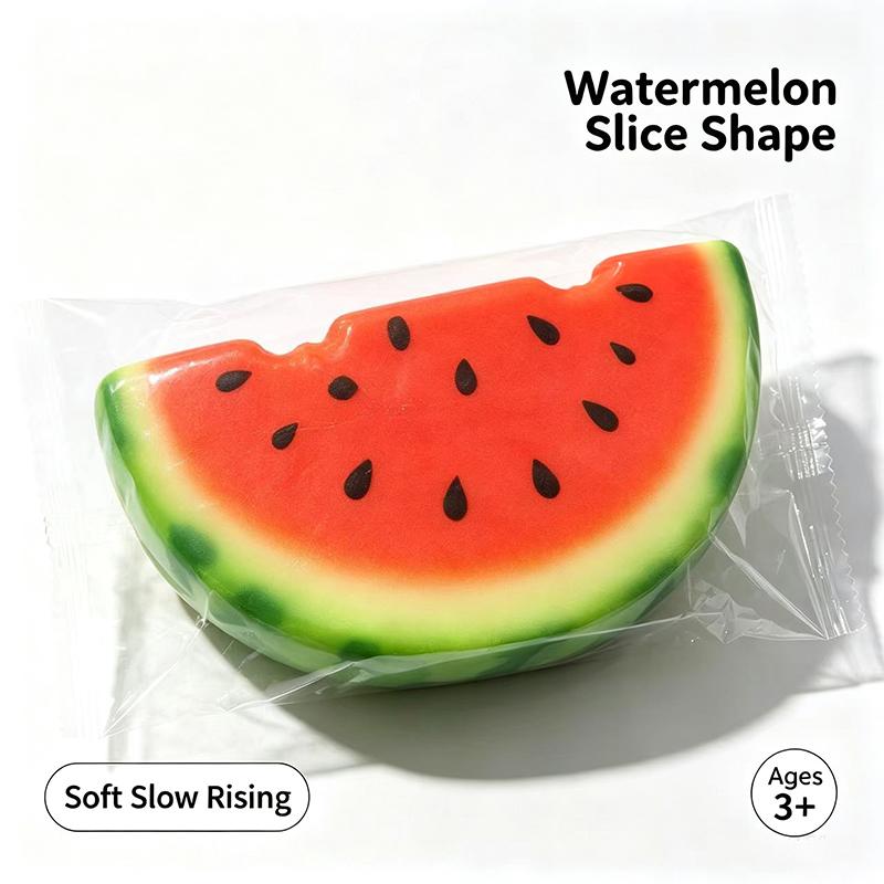 Slow Rising Watermelon Squeezable Toy Super Soft Elastic Stress Reliever for Kids Adults Office Desk Decor