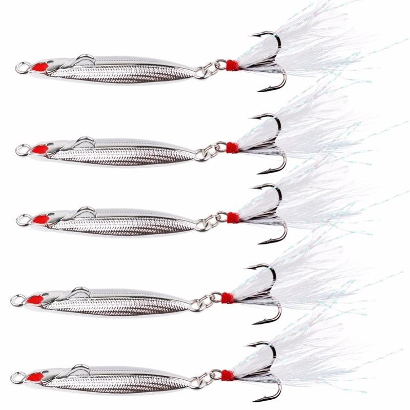 Ложка, рыболовная приманка, 5 шт./лот, металлическая Золотая/Серебряная жесткая приманка с блестками, шумовая блестка, жесткая рыболовная приманка