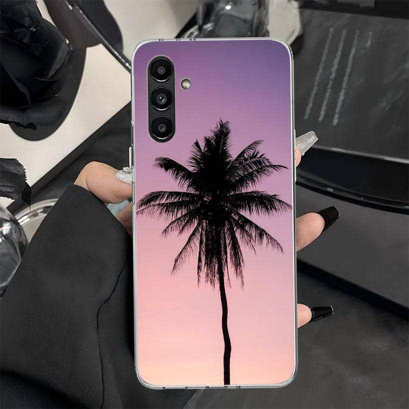 Чехол для телефона «Пальмовые листья Закат Летний пейзаж» для Samsung Galaxy A17 A16 A26 A36 A56 A15 A14 A13 A55 A54 A53 A35 A34 A33 A25 A24