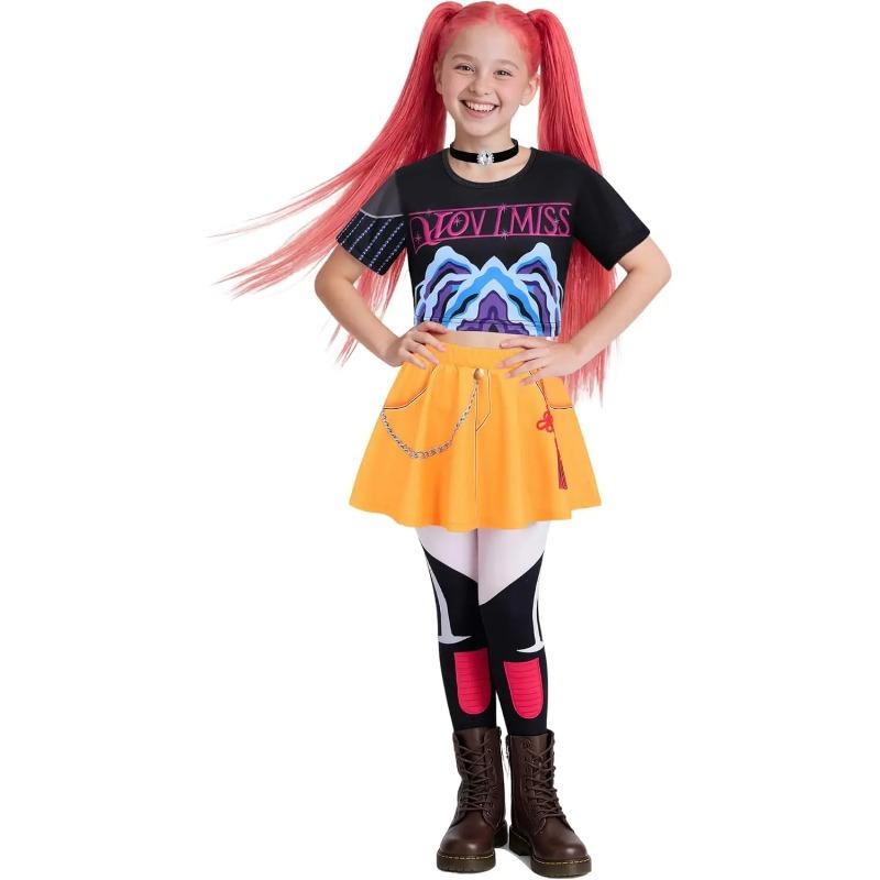Kpop Mira Party Костюм Косплей Наряд Топ Брюки Детские Костюмы на Хэллоуин Одежда для ролевых игр певца