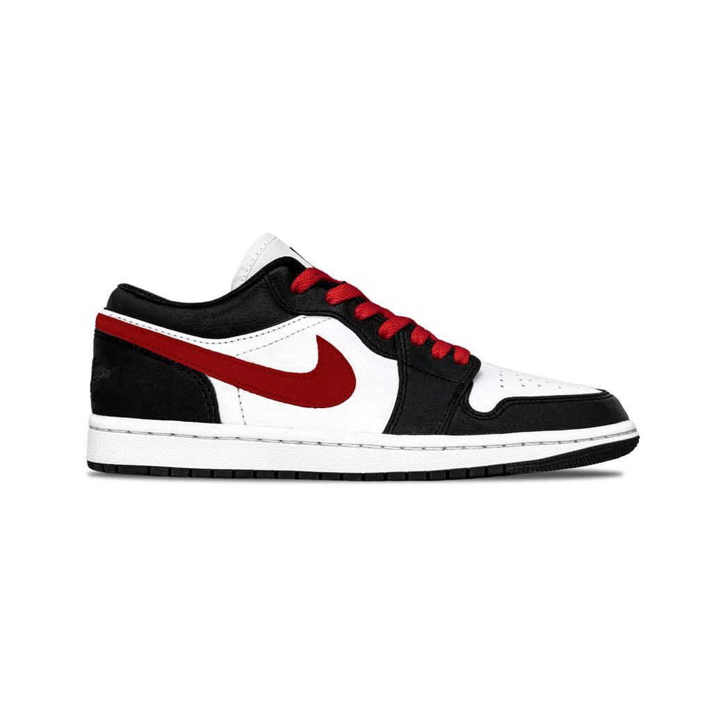 Jordan Air Jordan 1 Jazz Nocturne Leather Low top Vintage Basketball Shoes Unisex Black Red 553558-165(Team992-)