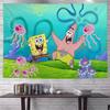 Anime SSpongeBobes Cute Cartoon Tapestry Wall Hanging Decoration Household Home Decor