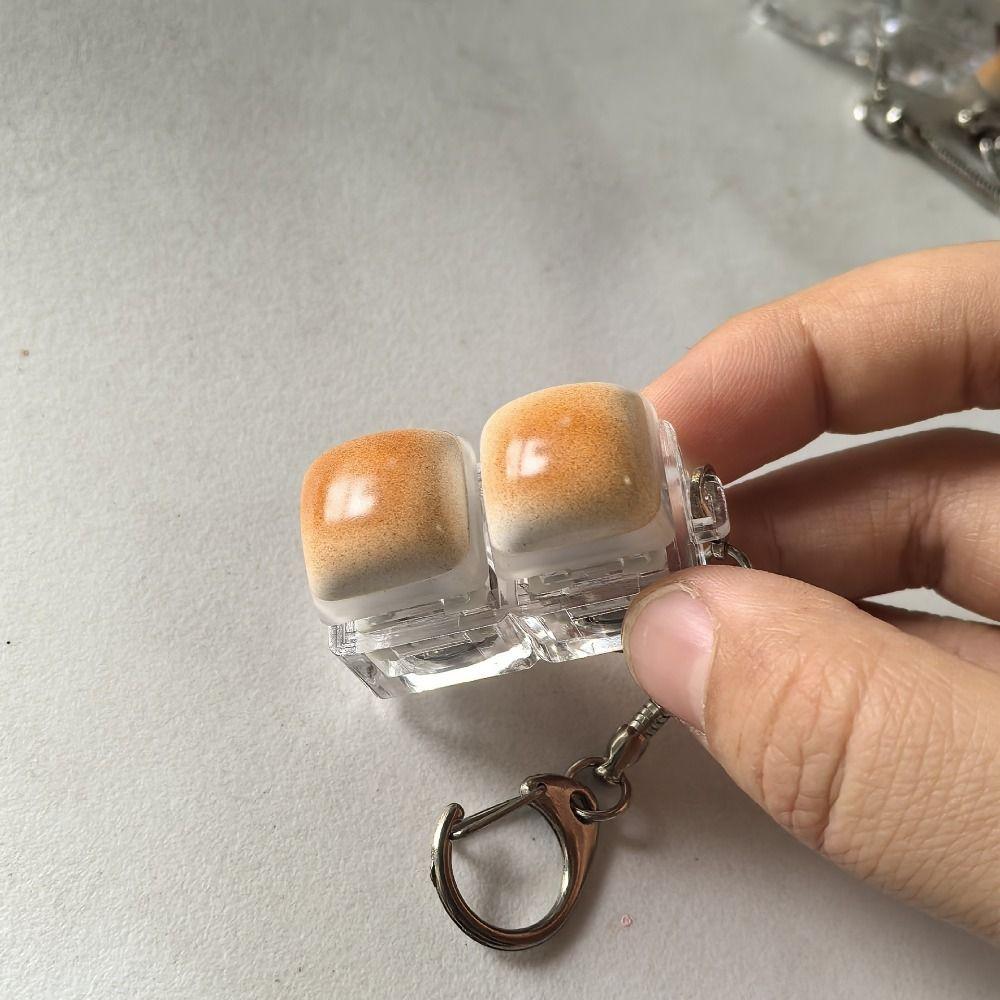 Cute Keyboard Button Keyring Creative Fidget Keycap Keychain Mini Pop Toy Pass The Time