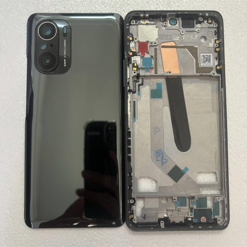 Для телефона Xiaomi Poco F3 Корпус Средняя Рамка+Задняя Крышка Аккумулятора Задняя Дверца С Объективом Камеры